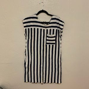 Madewell Striped Dress with Front Pocket | M